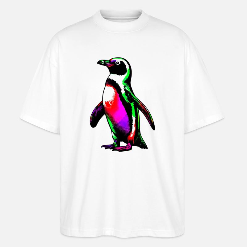 Pingouin - T-shirt bio Blaster 2.0 coupe oversize Stanley/Stella Unisexe - blanc