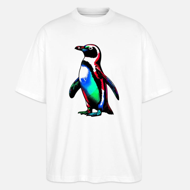 Pinguin - Stanley/Stella Oversized Unisex Bio T-Shirt Blaster 2.0 - Weiß