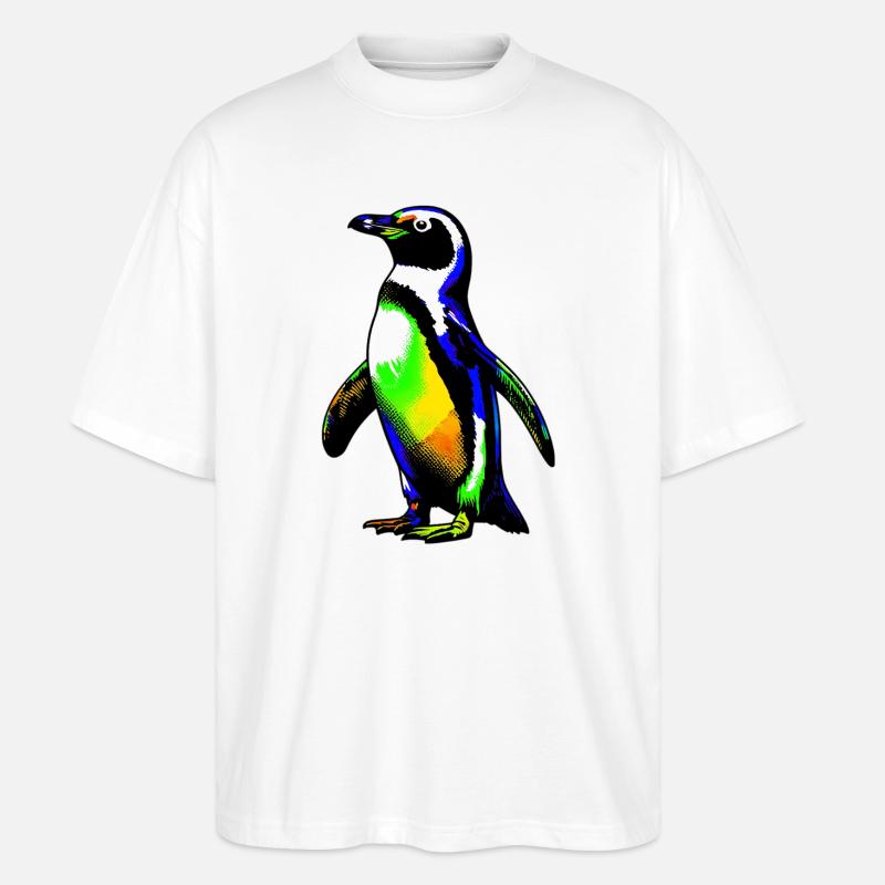Pingouin - T-shirt bio Blaster 2.0 coupe oversize Stanley/Stella Unisexe - blanc