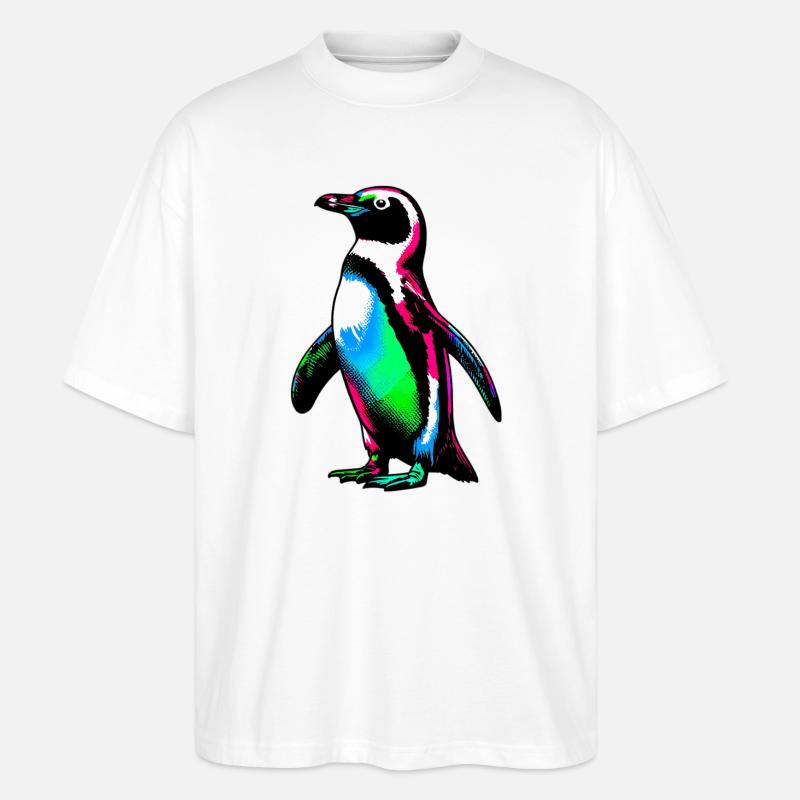 Pingouin - T-shirt bio Blaster 2.0 coupe oversize Stanley/Stella Unisexe - blanc