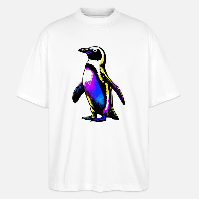 Pingouin - T-shirt bio Blaster 2.0 coupe oversize Stanley/Stella Unisexe - blanc