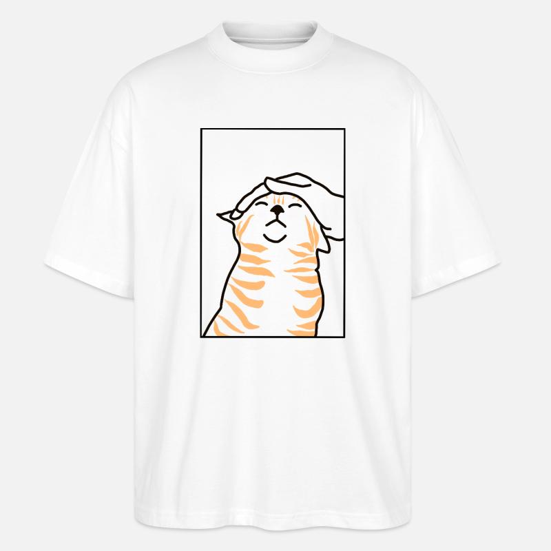Rote Katze - Stanley/Stella Oversized Unisex Bio T-Shirt Blaster 2.0 - Weiß