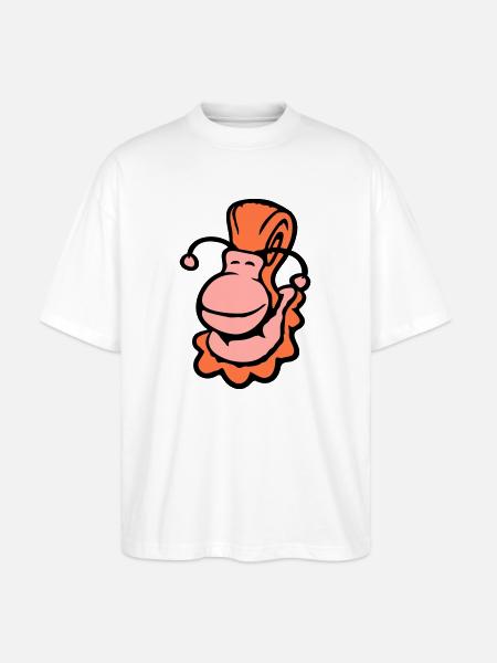 snail shell snail slug smiles sweetly - Stanley/Stella Oversized Unisex Organic T-shirt Blaster 2.0 - white