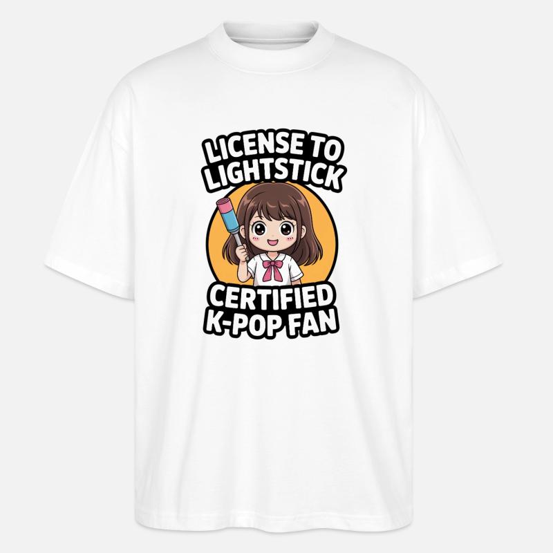 K-Pop Fan Lightstick Korea - Stanley/Stella Oversized Unisex Bio T-Shirt Blaster 2.0 - Weiß