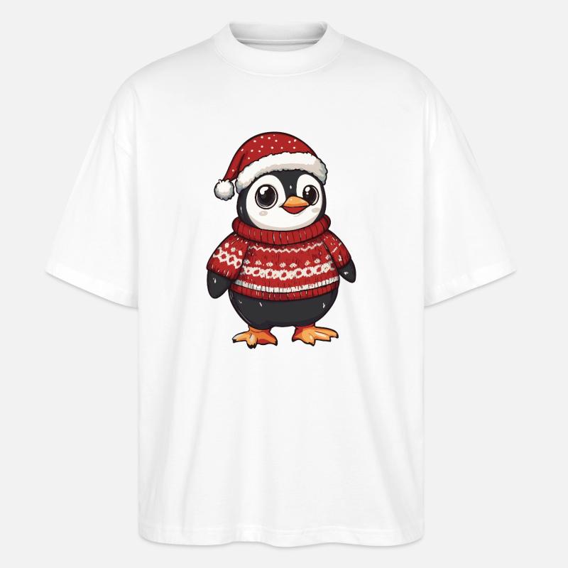 Noël de Noël de Penguin - T-shirt bio Blaster 2.0 coupe oversize Stanley/Stella Unisexe - blanc