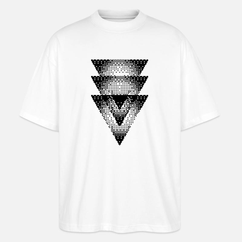 Conception des triangles - T-shirt bio Blaster 2.0 coupe oversize Stanley/Stella Unisexe - blanc