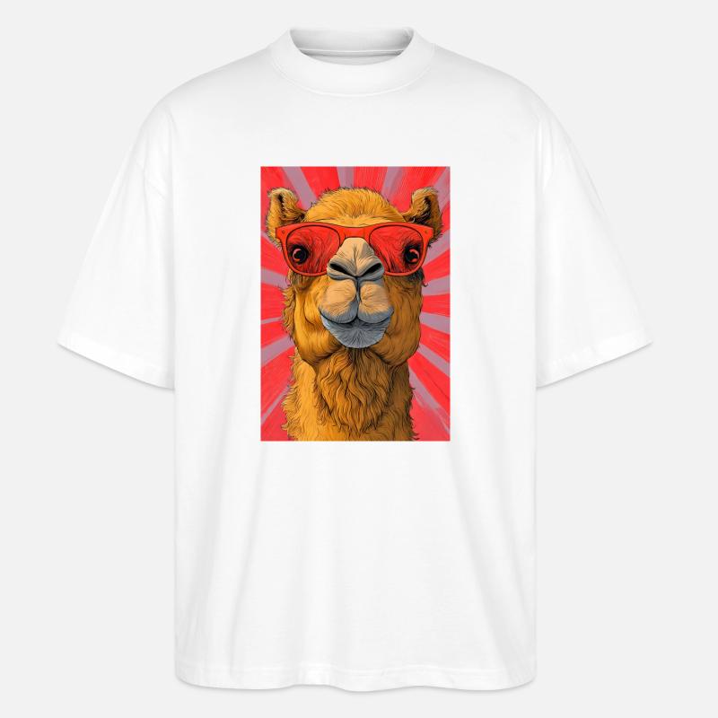 Kamel - Stanley/Stella Oversized Unisex Bio T-Shirt Blaster 2.0 - Weiß