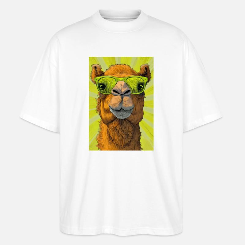 Kamel - Stanley/Stella Oversized Unisex Bio T-Shirt Blaster 2.0 - Weiß