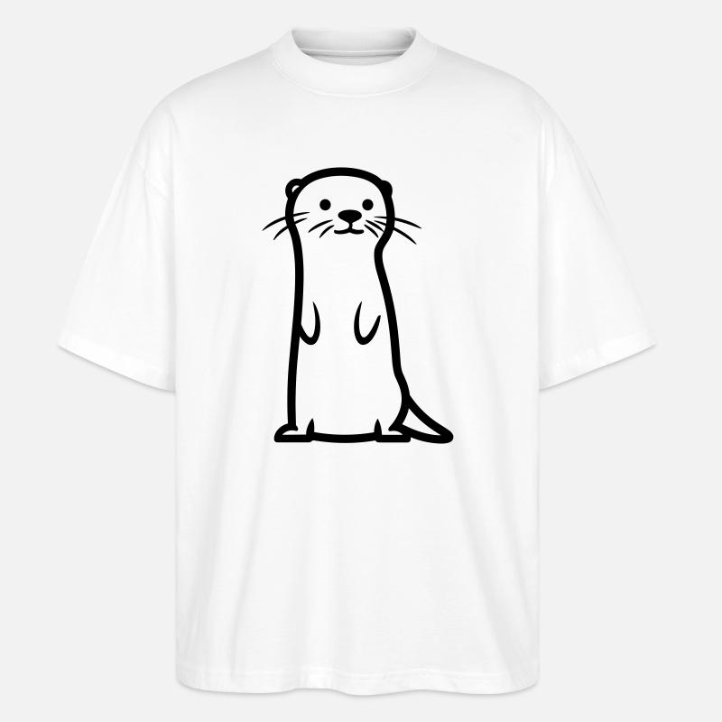 loutre - T-shirt bio Blaster 2.0 coupe oversize Stanley/Stella Unisexe - blanc