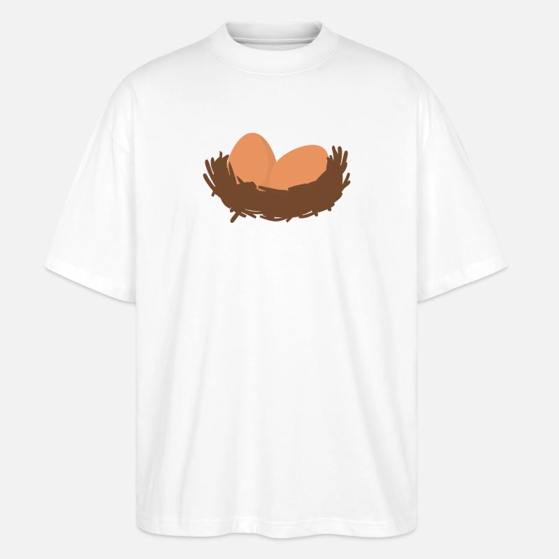 Eier Nest Egg Easter - Stanley/Stella Oversized Unisex Bio T-Shirt Blaster 2.0 - Weiß