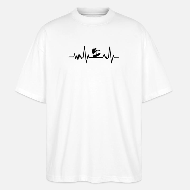wakeboarden herzschlag wakeboard wakeboarder - T-shirt bio Blaster 2.0 coupe oversize Stanley/Stella Unisexe - blanc
