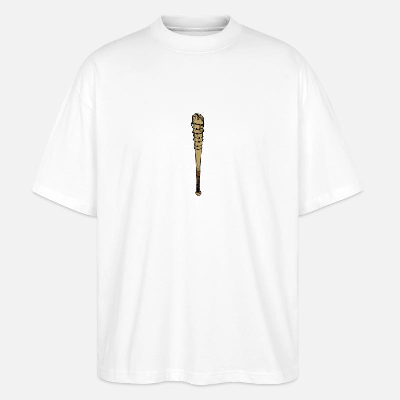 Baseballschläger Stacheldraht - Stanley/Stella Oversized Unisex Bio T-Shirt Blaster 2.0 - Weiß