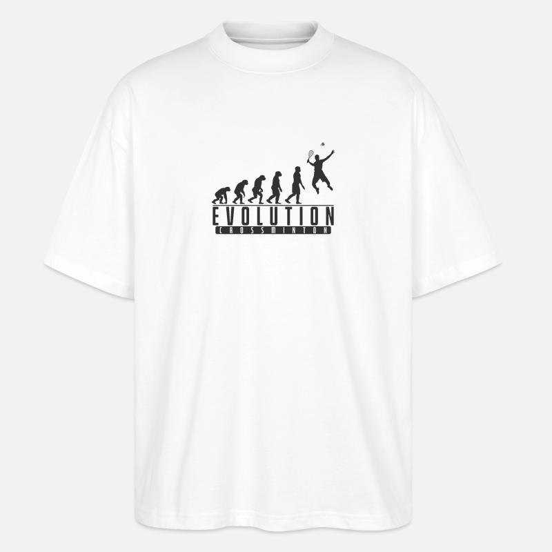 Crossminton Evolution Speedminton - T-shirt bio Blaster 2.0 coupe oversize Stanley/Stella Unisexe - blanc