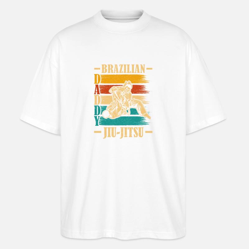 Brazilian Jiu-Jitsu Daddy - Stanley/Stella Oversized Unisex Bio T-Shirt Blaster 2.0 - Weiß