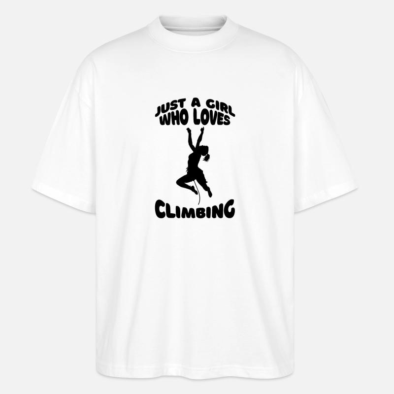 Kletterer Berg Klettern Bergsteigen Bergklettern - Stanley/Stella Oversized Unisex Bio T-Shirt Blaster 2.0 - Weiß