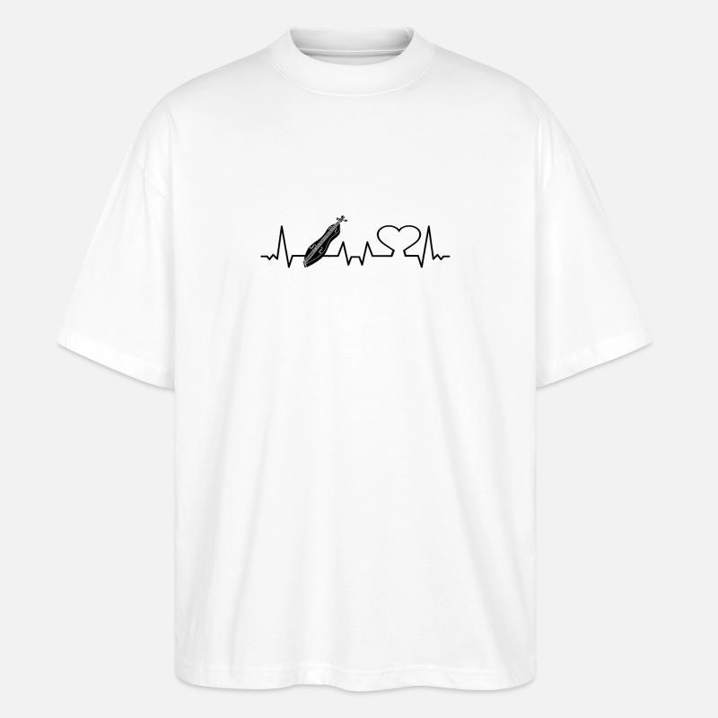 Dulcimer-Musiker Zupfinstrument Hammered Dulcimer - Stanley/Stella Oversized Unisex Bio T-Shirt Blaster 2.0 - Weiß