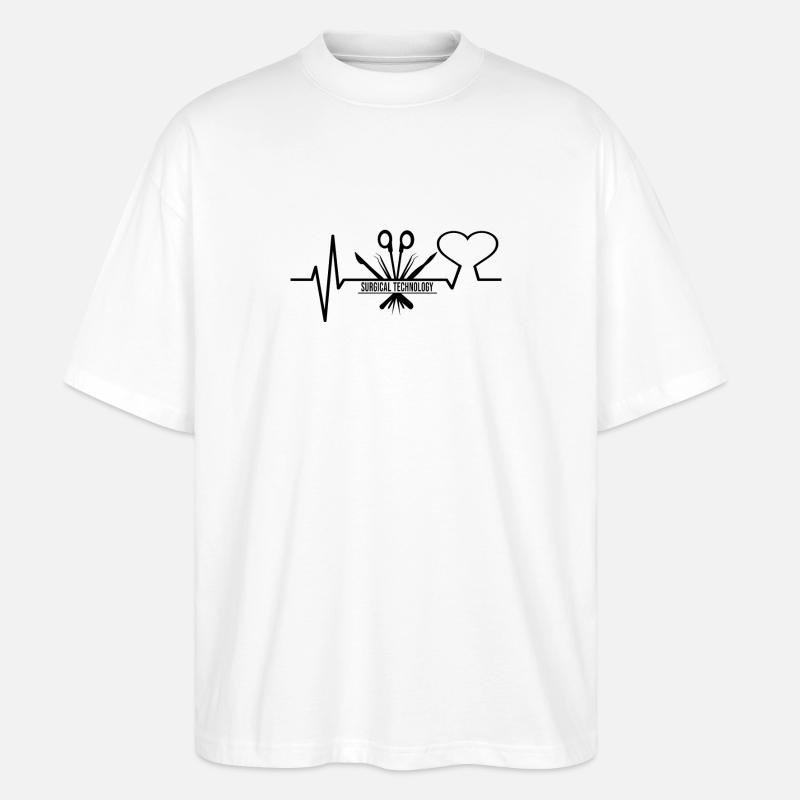 Surgical-Technical Assistant Surgeon - Stanley/Stella Oversized Unisex Organic T-shirt Blaster 2.0 - white