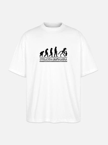 Cryptozoologistes Chupacabra Créatures Évolution - T-shirt bio Blaster 2.0 coupe oversize Stanley/Stella Unisexe - blanc