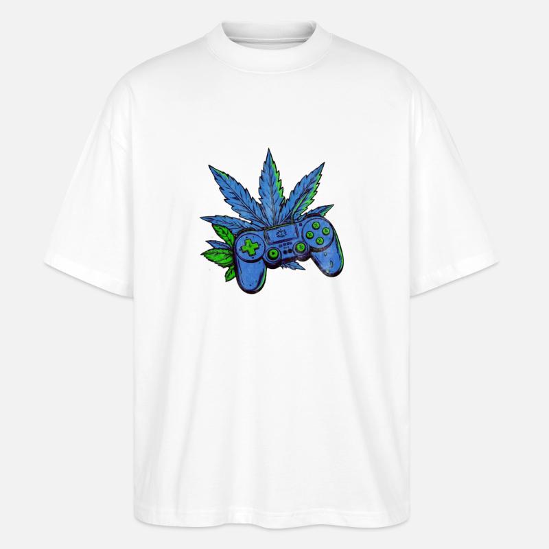 Cannabis Controller - Stanley/Stella Oversized Unisex Organic T-shirt Blaster 2.0 - white