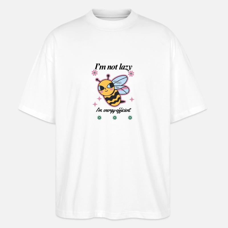 Ich bin nicht faul - Stanley/Stella Oversized Unisex Bio T-Shirt Blaster 2.0 - Weiß