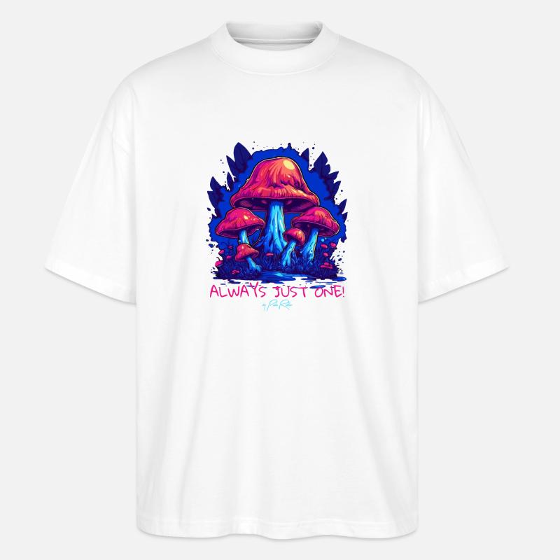 Immer nur ein Pilz - Stanley/Stella Oversized Unisex Bio T-Shirt Blaster 2.0 - Weiß