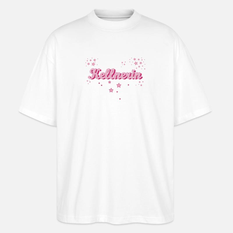 Gastronom-Wirt Abschluss-Geschenk Kellnerin - Stanley/Stella Oversized Unisex Bio T-Shirt Blaster 2.0 - Weiß
