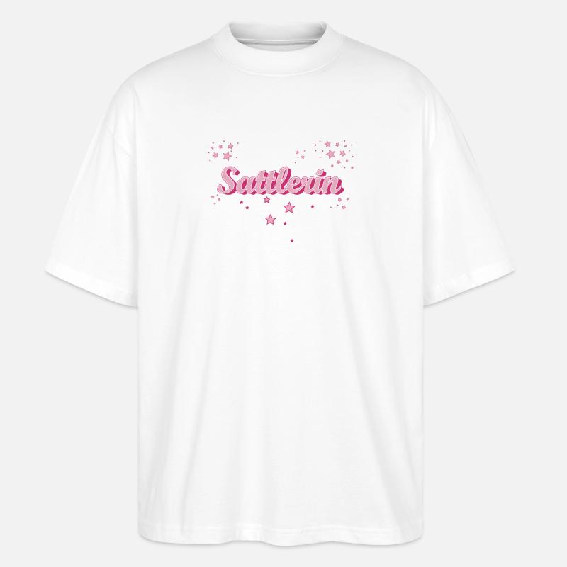 Polsterer Abschluss-Geschenk Sattlerin - Stanley/Stella Oversized Unisex Bio T-Shirt Blaster 2.0 - Weiß