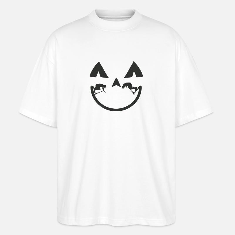 Tretroller Kick-scooter Halloween Tretroller - Stanley/Stella Oversized Unisex Bio T-Shirt Blaster 2.0 - Weiß