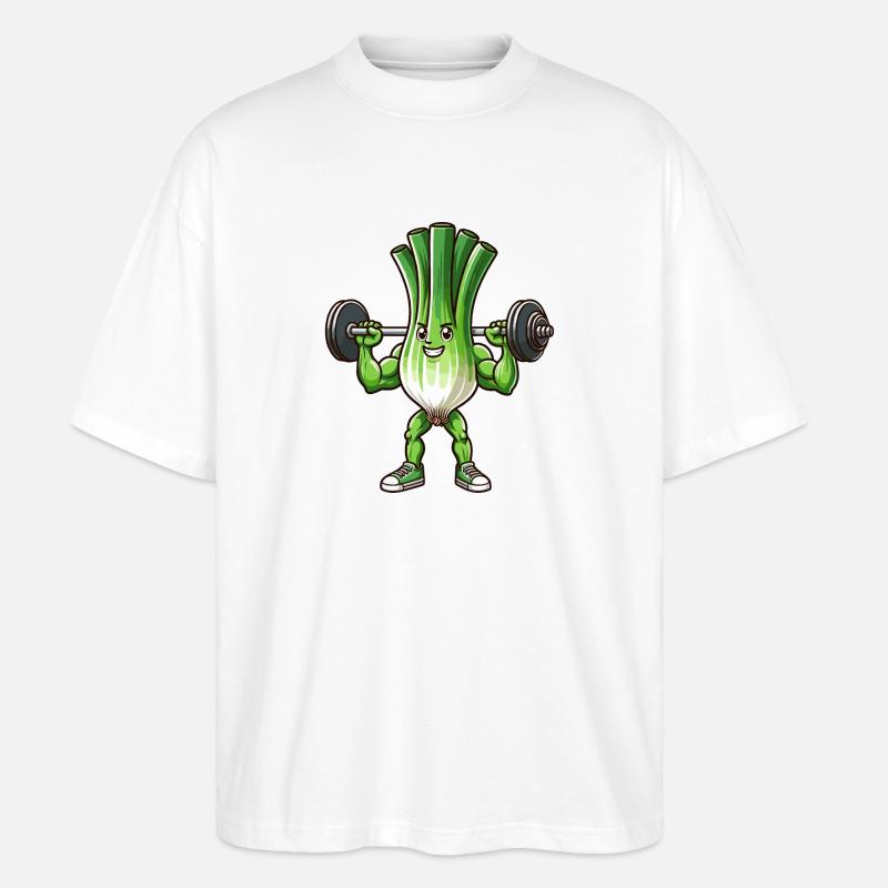 Lauch Bodybuilder, Krafttraining - Stanley/Stella Oversized Unisex Bio T-Shirt Blaster 2.0 - Weiß