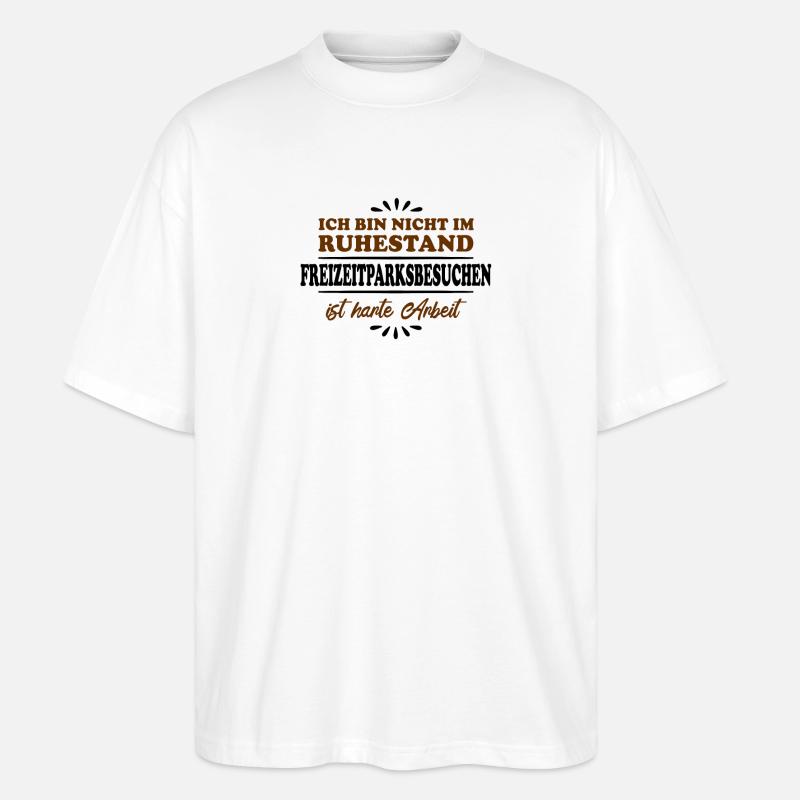 Retraités Retraités Retraités Parcs d’attractions - T-shirt bio Blaster 2.0 coupe oversize Stanley/Stella Unisexe - blanc