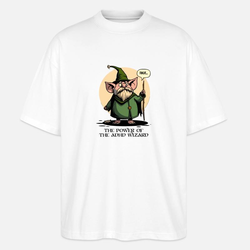La puissance de l’assistant TDAH - T-shirt bio Blaster 2.0 coupe oversize Stanley/Stella Unisexe - blanc
