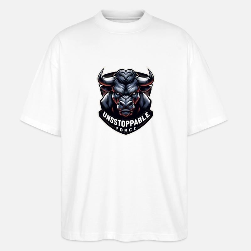 Unstoppable Force - Stanley/Stella Oversized Unisex Bio T-Shirt Blaster 2.0 - Weiß
