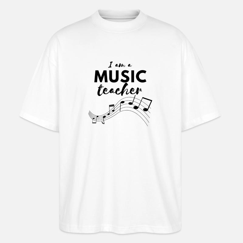 Ich bin eine MUSIKLEHRER-Sammlung - Stanley/Stella Oversized Unisex Bio T-Shirt Blaster 2.0 - Weiß