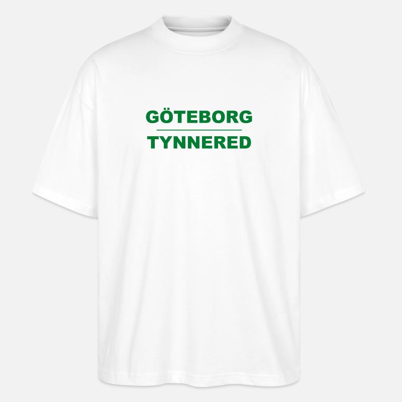 Göteborg Tynnered – Design vert-noir - T-shirt bio Blaster 2.0 coupe oversize Stanley/Stella Unisexe - blanc