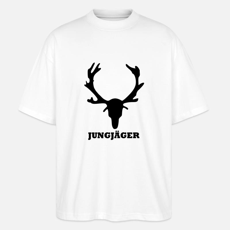 Jungjäger - Stanley/Stella Oversized Unisex Bio T-Shirt Blaster 2.0 - Weiß