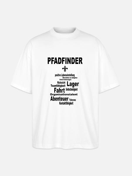 pfadfinder lebenseinstellung - Stanley/Stella Oversized Unisex Bio T-Shirt Blaster 2.0 - Weiß