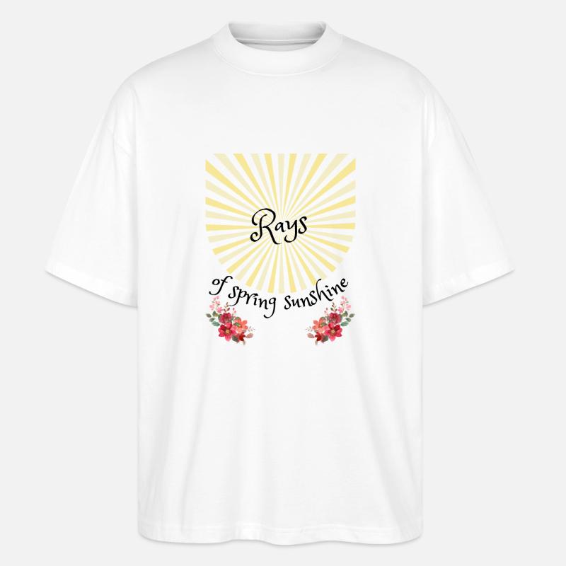 Frühling | Spring | Sonnenstrahlen | Sonne - Stanley/Stella Oversized Unisex Bio T-Shirt Blaster 2.0 - Weiß
