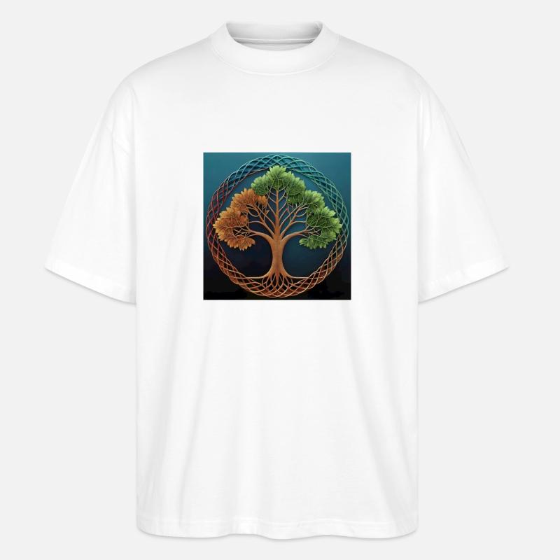 Tree of Life - Stanley/Stella Oversized Unisex Bio T-Shirt Blaster 2.0 - Weiß