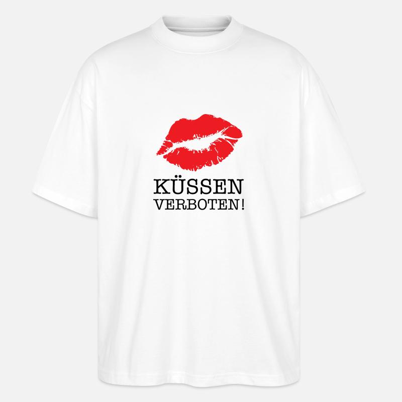küssen verboten - T-shirt bio Blaster 2.0 coupe oversize Stanley/Stella Unisexe - blanc