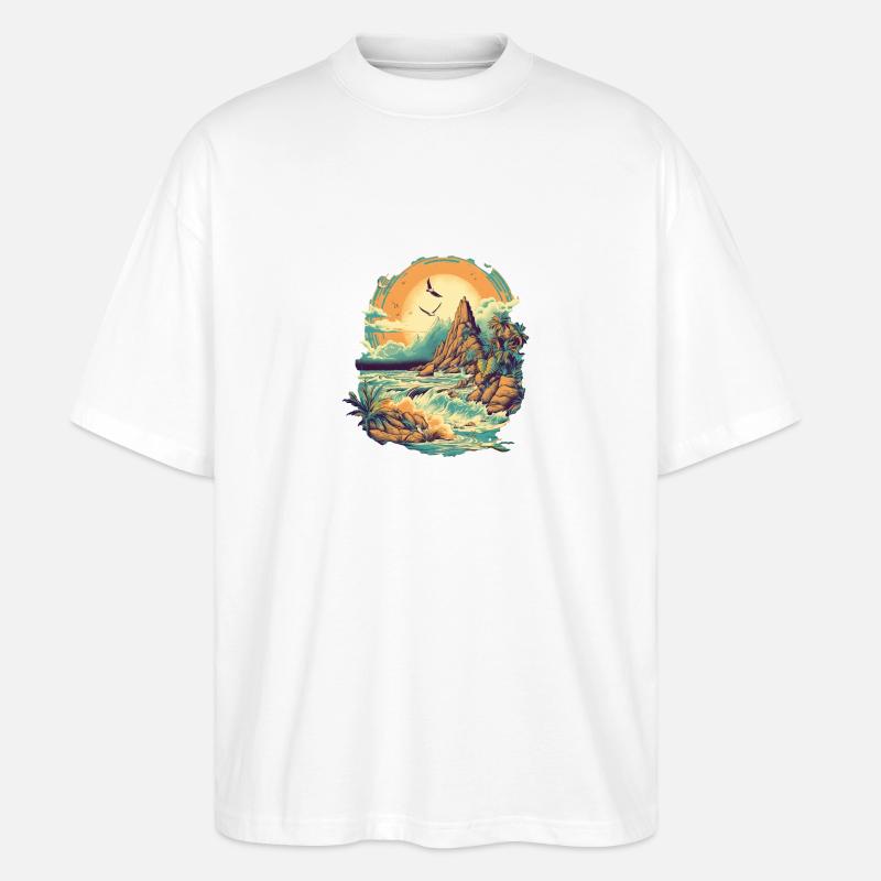 Strand - Stanley/Stella Oversized Unisex Bio T-Shirt Blaster 2.0 - Weiß
