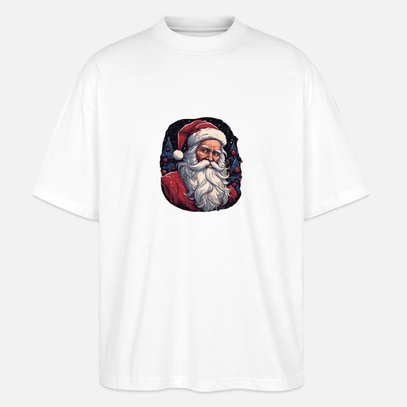 Weihnachtsmann - Stanley/Stella Oversized Unisex Bio T-Shirt Blaster 2.0 - Weiß