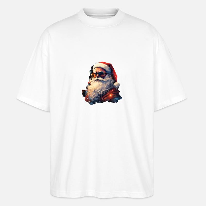 Weihnachtsmann - Stanley/Stella Oversized Unisex Bio T-Shirt Blaster 2.0 - Weiß