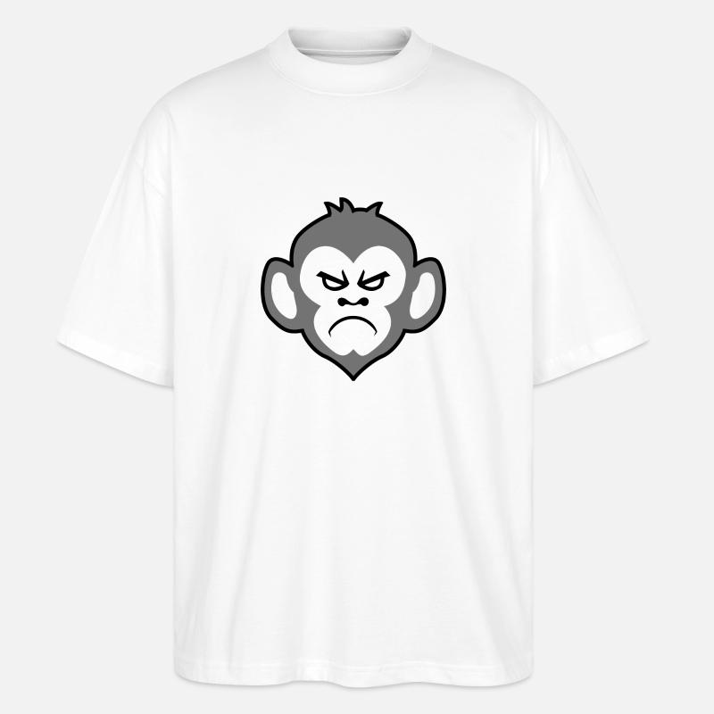 Grumpy Monkey - Stanley/Stella Oversized Unisex Bio T-Shirt Blaster 2.0 - Weiß