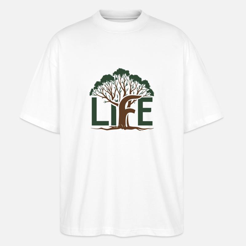 Life Tree - Stanley/Stella Oversized Unisex Bio T-Shirt Blaster 2.0 - Weiß