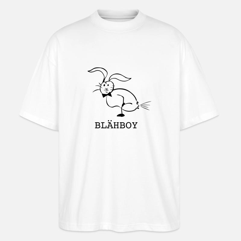 Blähboy - Stanley/Stella Oversized Unisex Bio T-Shirt Blaster 2.0 - Weiß