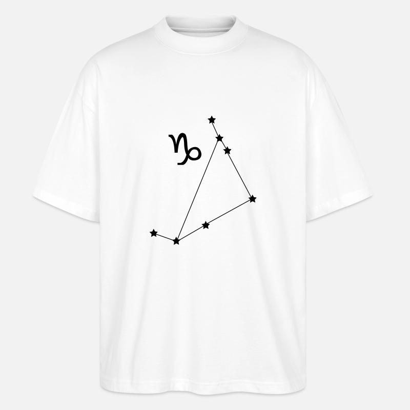 Sternbild Steinbock Sternzeichen - Stanley/Stella Oversized Unisex Bio T-Shirt Blaster 2.0 - Weiß