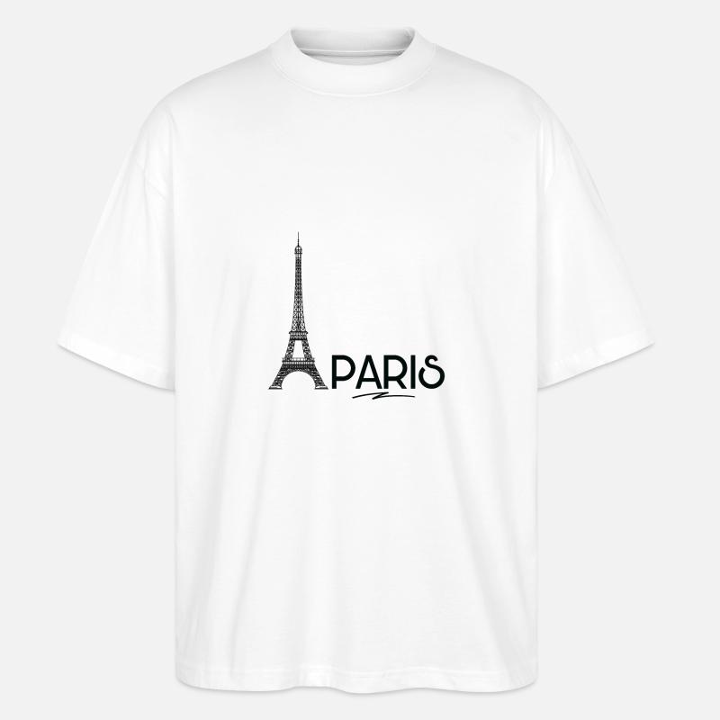 Paris - Eiffeltower - Stanley/Stella Oversized Unisex Bio T-Shirt Blaster 2.0 - Weiß