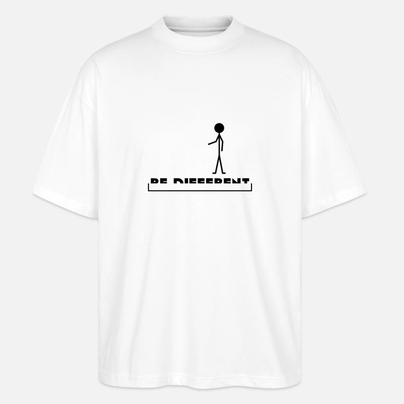 Sei anders - Stanley/Stella Oversized Unisex Bio T-Shirt Blaster 2.0 - Weiß