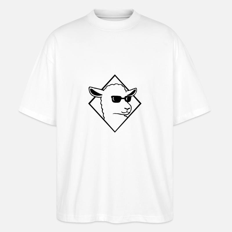 Schaf - Stanley/Stella Oversized Unisex Bio T-Shirt Blaster 2.0 - Weiß