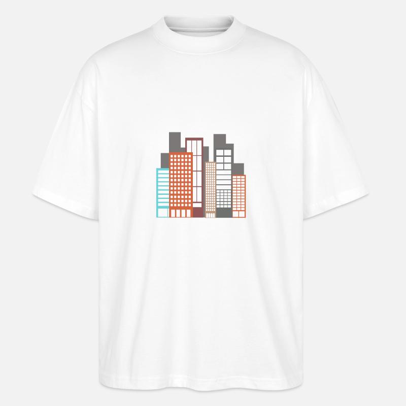 Gebäude - Stanley/Stella Oversized Unisex Bio T-Shirt Blaster 2.0 - Weiß